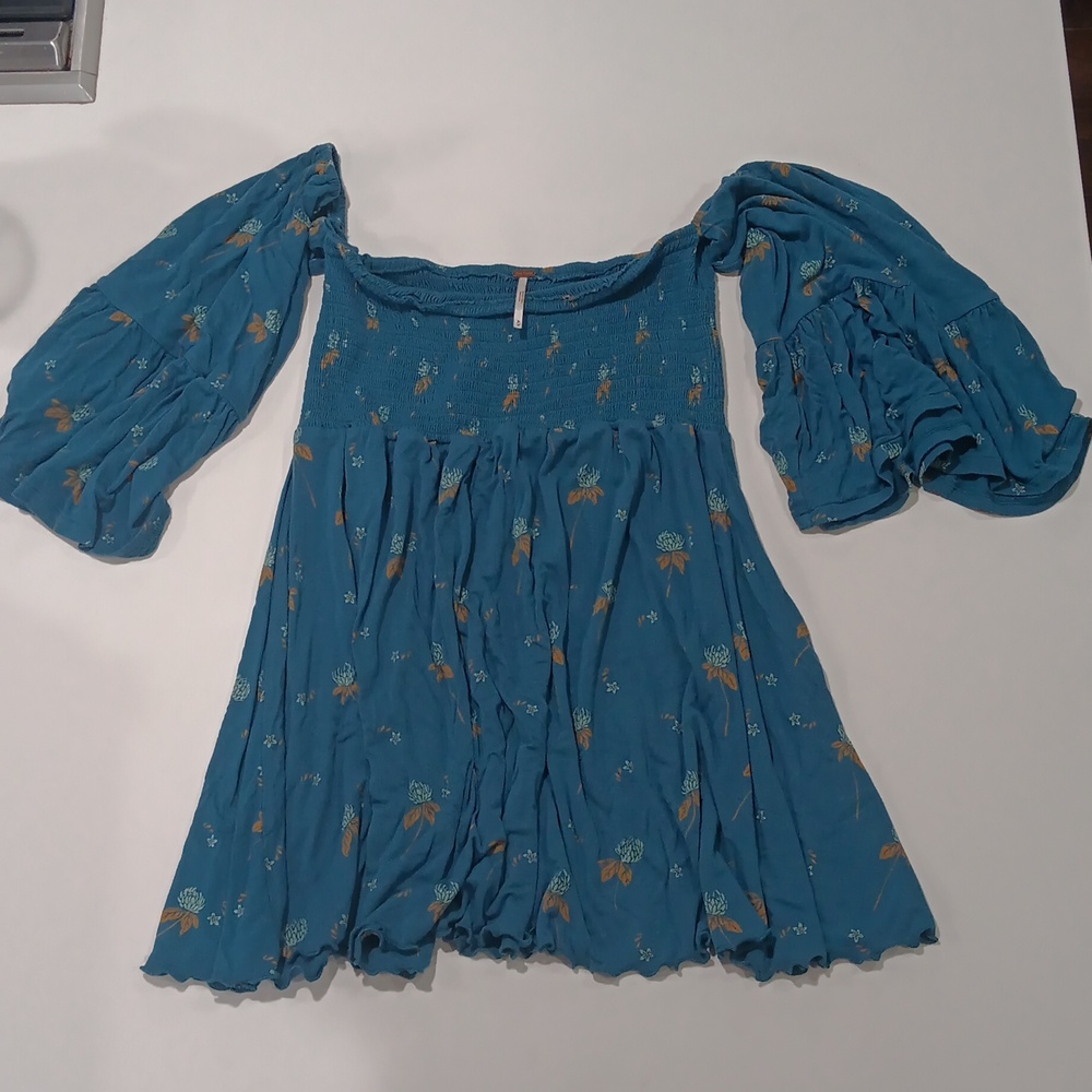 Free People Lana tunic in Ocean blue - Picture 4 of 7